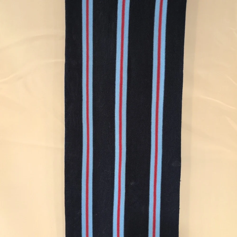 Gap Reversible Knit Scarf Blue Grey Black Striped 348238 Cotton Blend Mens Women